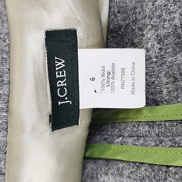 J. Crew 100% Scottish wool by Robert Noble gray 3 button 3 pocket blazer Size 6 - Picture 10 of 11
